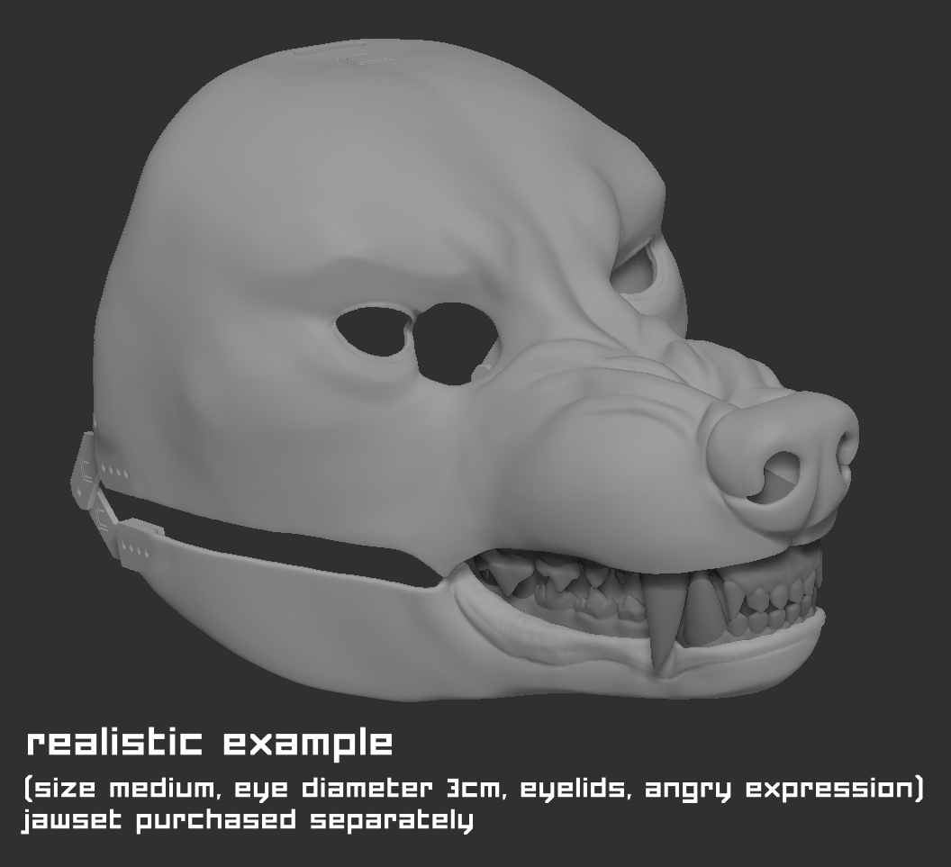 Snarly wolf - Head base