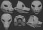 Snarly wolf - Head base