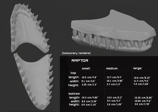 Raptor, dromaeosaurus - Jawset